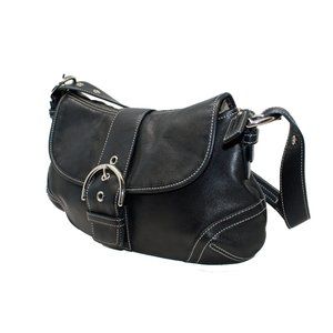 Coach SoHo Hobo in Black Leather and Silver Hardware, Style 9248